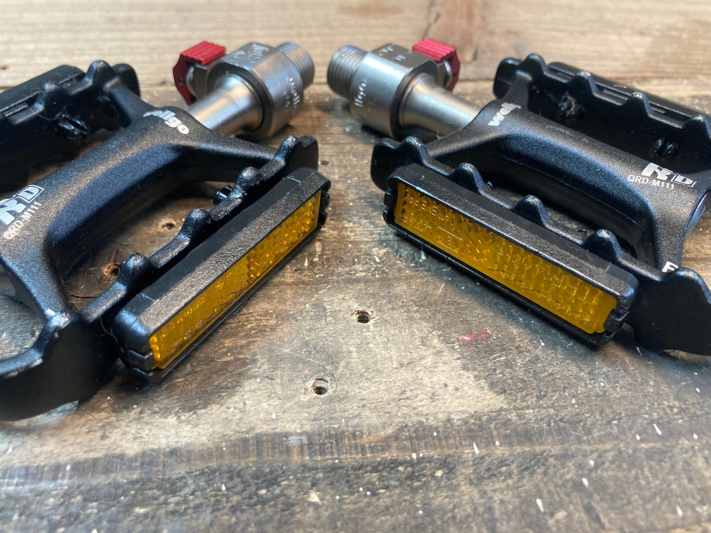 IM351 ウェルゴ wellgo QRD-M111 フラットペダル 黒 着脱式