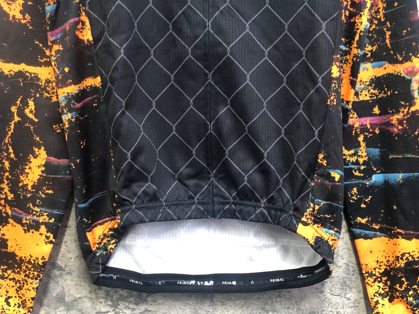 IV288 プライマル PRIMAL 長袖サイクルジャージ 黒 S裏起毛