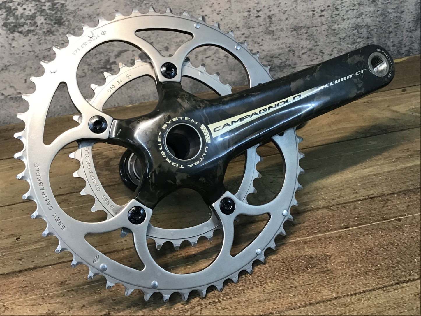 IY322 カンパニョーロ Campagnolo レコード RECORD CT カーボン クランクセット 172.5mm 50/34T 10S