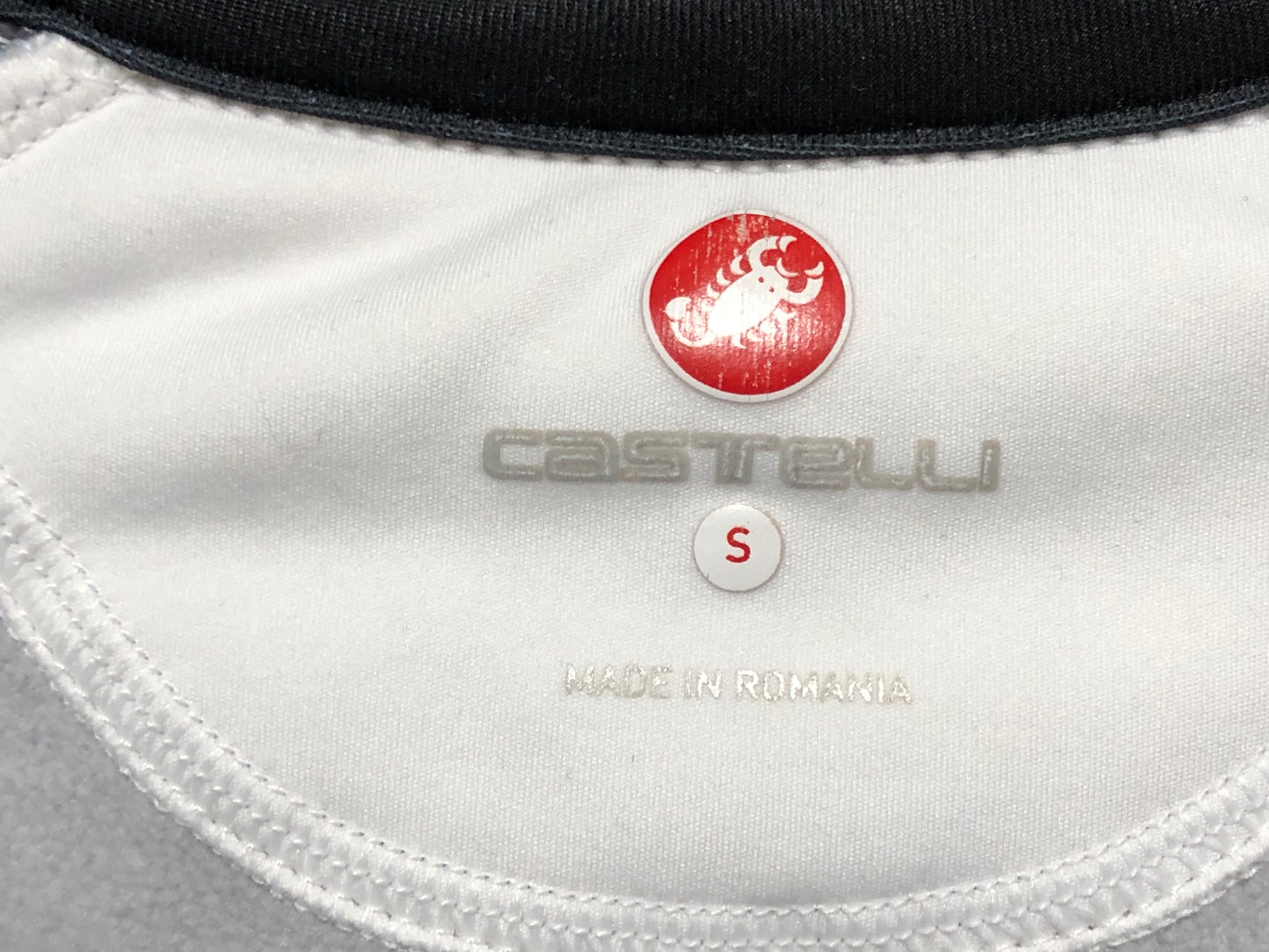 IF998 カステリ castelli 長袖 サイクルジャケット 白黒 S レディース 裏起毛