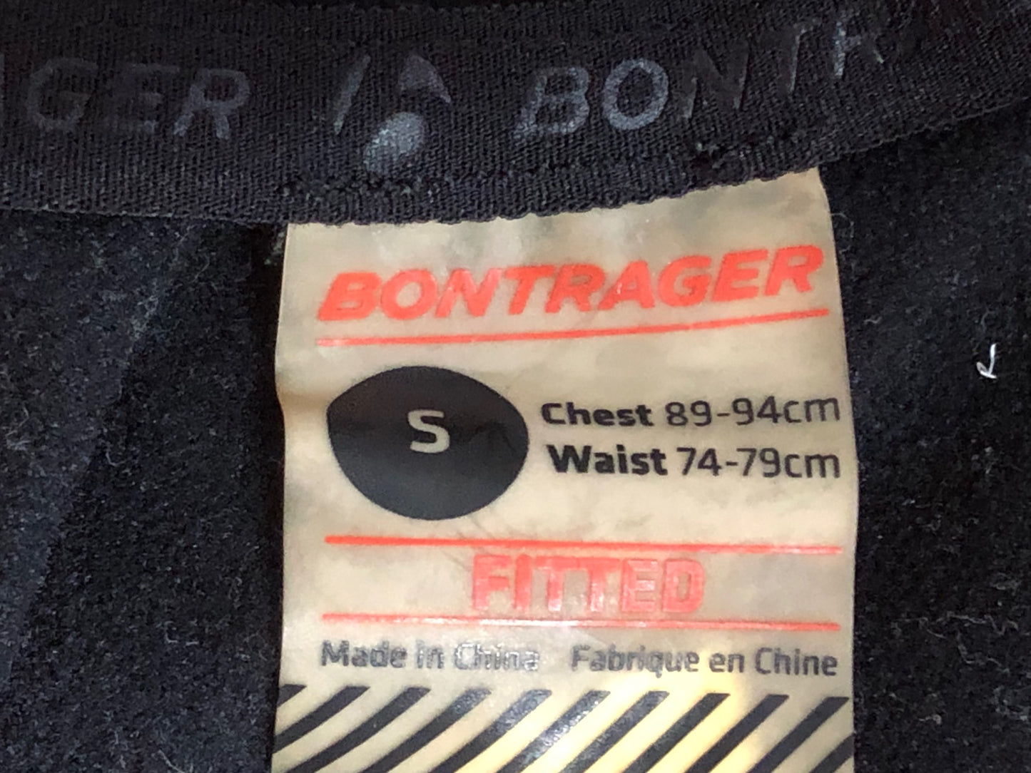IT493 ボントレガー BONTRAGER 長袖 サイクルジャケット 黒 赤 S 裏起毛