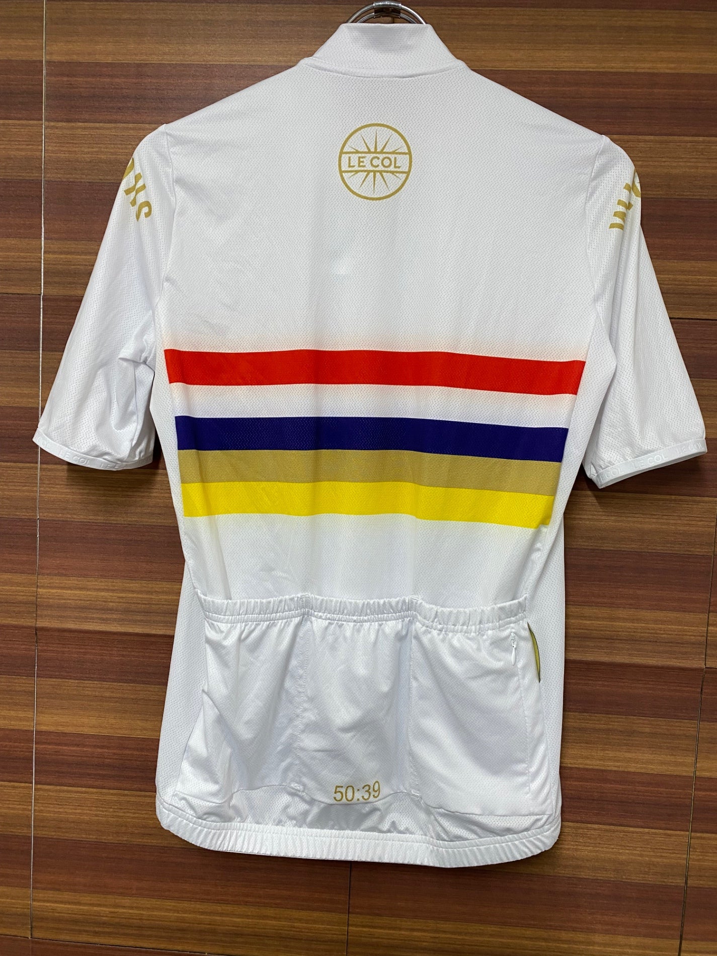 IO476 ルコル LE COL 半袖 サイクルジャージ 白 L