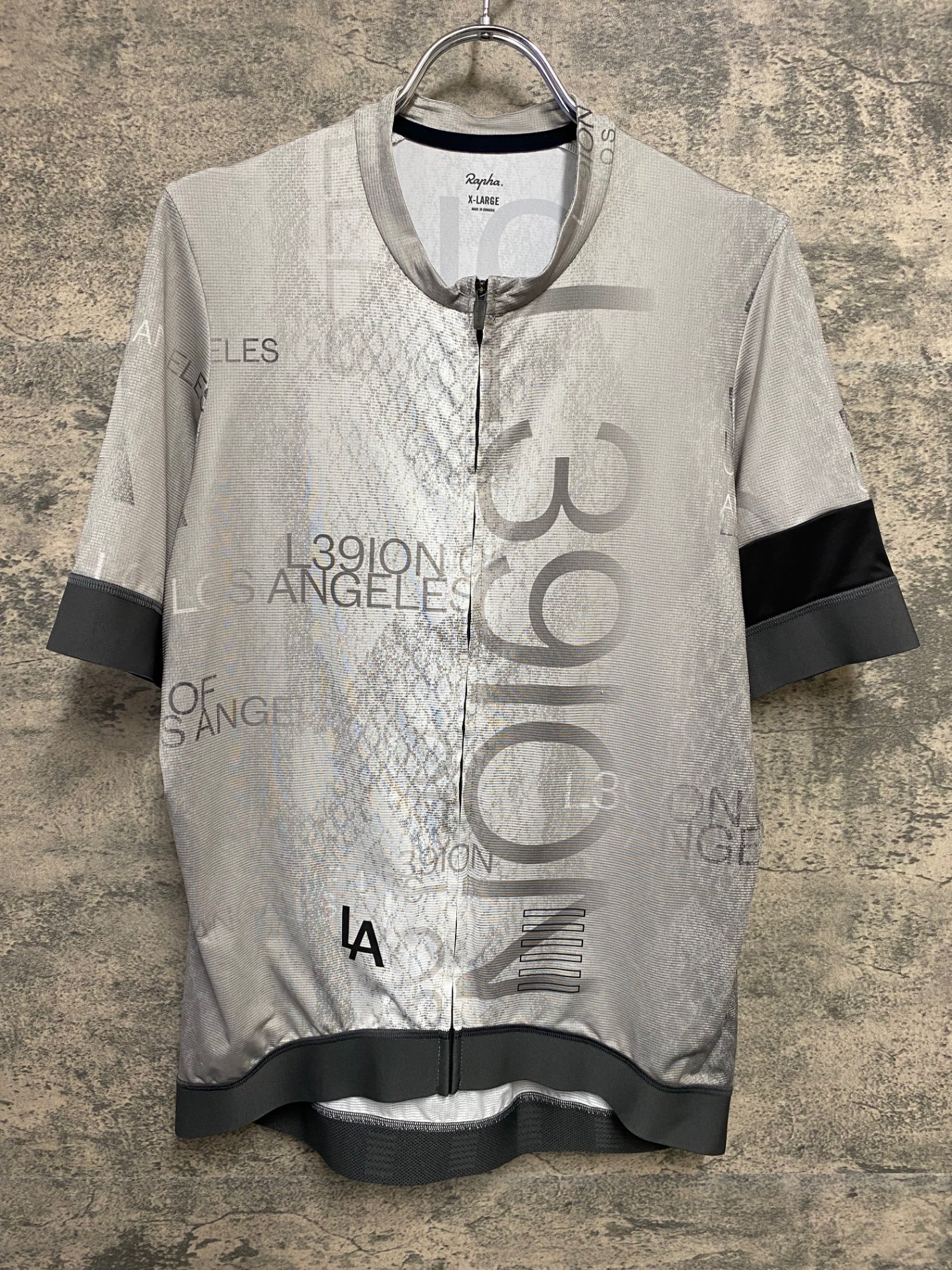 JB671 ラファ Rapha PRO TEAM TRAINING JERSEY 半袖 サイクルジャージ グレー XL Legion