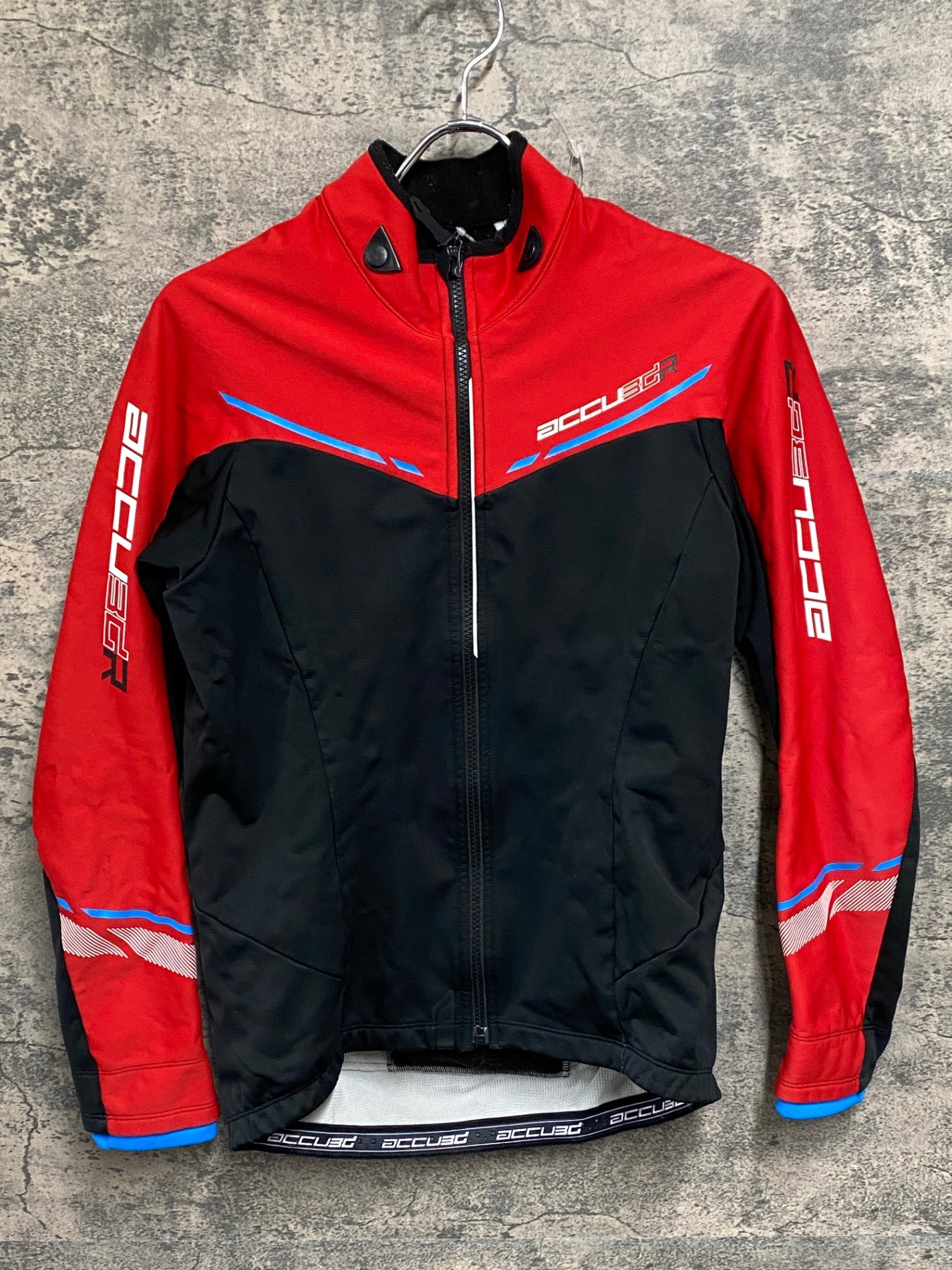 JB556 シマノ SHIMANO 長袖 サイクルジャケット 赤 黒 L 裏起毛