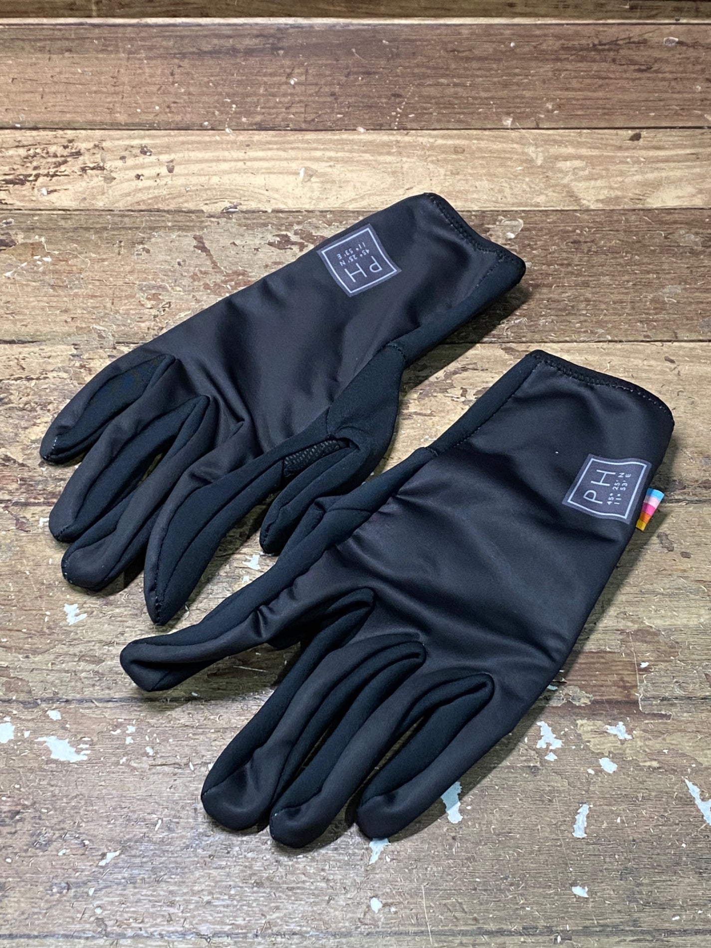 IO595 プッシュハード PUSH HARD 長袖 サイクルグローブ 裏起毛 黒 M