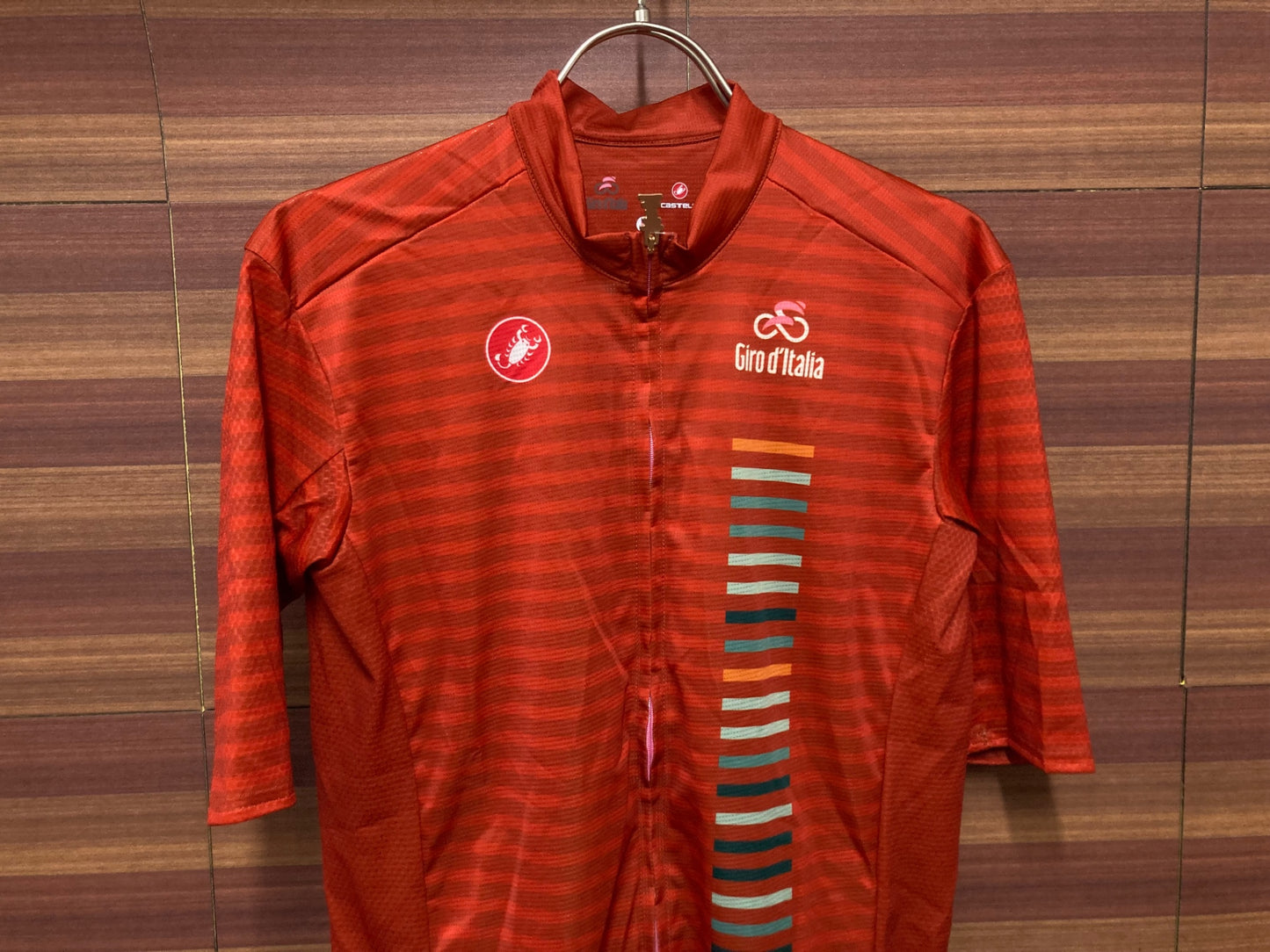 IU814 カステリ CASTELLI 半袖 サイクルジャージ 赤 M Giro d'Italia