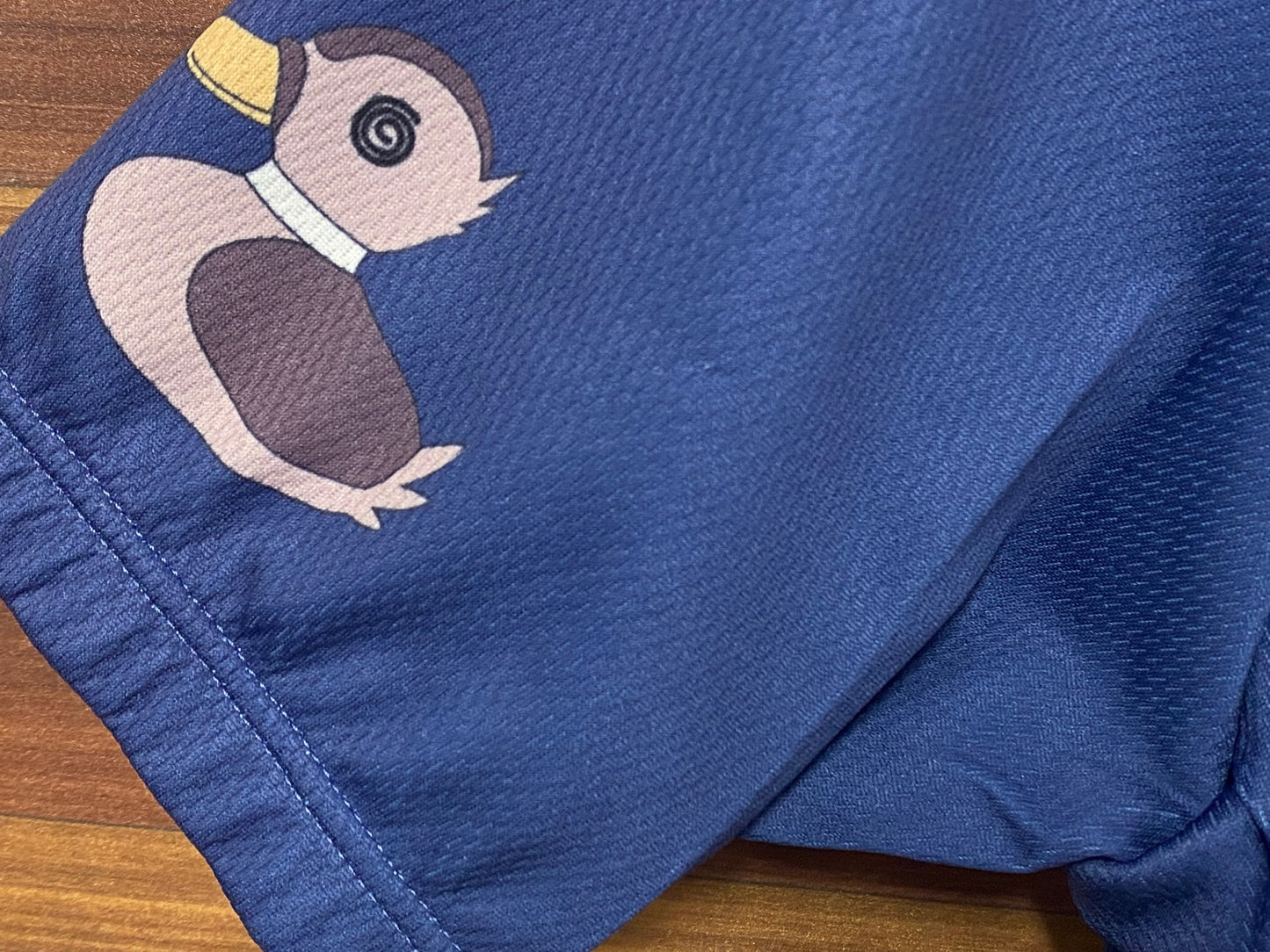 IQ943 ウェイブワン WAVE ONE 半袖サイクルジャージ 青 L GIRLS und PANZER