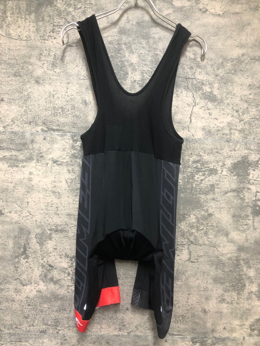 IW572 タイム TIME ビブタイツ 黒赤 S ※ほつれ有