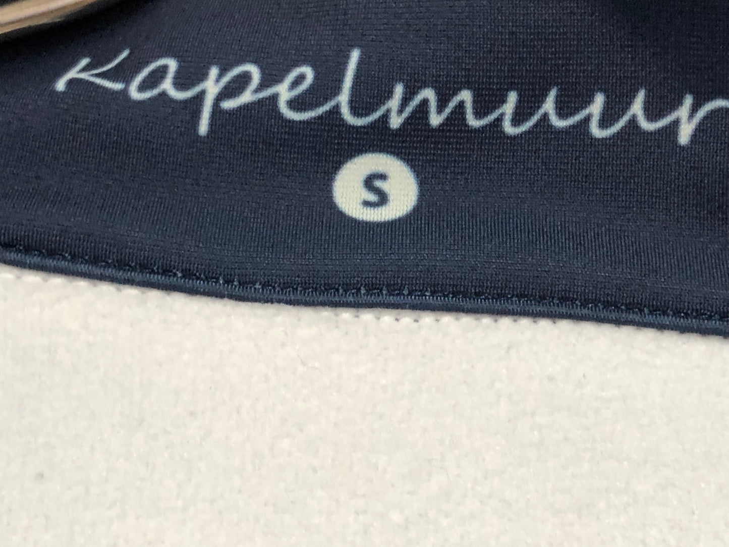 IT638 カペルミュール KAPELMUUR 長袖 サイクルジャケット 青 グレー 千鳥 S 裏起毛 未使用