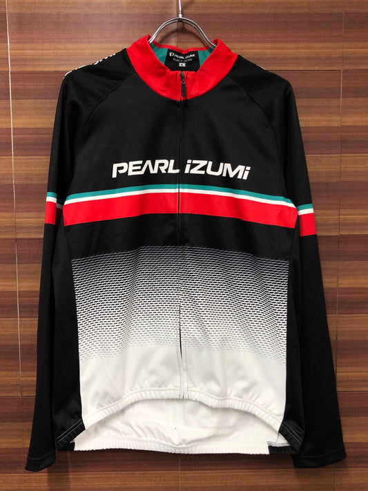 IQ479 パールイズミ PEARL IZUMI 長袖 サイクルジャージ 裏起毛 黒赤白 BL