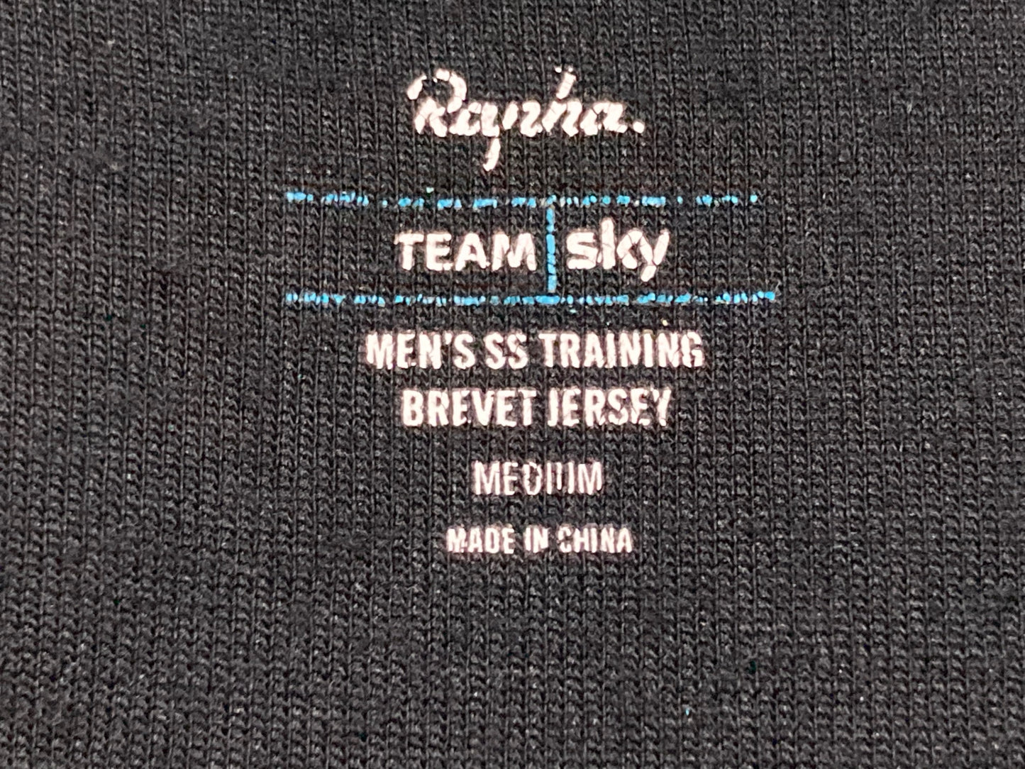 IW746 ラファ Rapha MEN'S SS TRAINING BREVET JERSEY 半袖 サイクルジャージ 黒 水色 M TEAM sky
