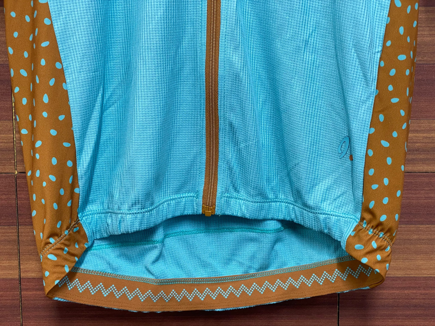 IU210 イザドア Isadore 半袖 サイクルジャージ 水色 茶 M