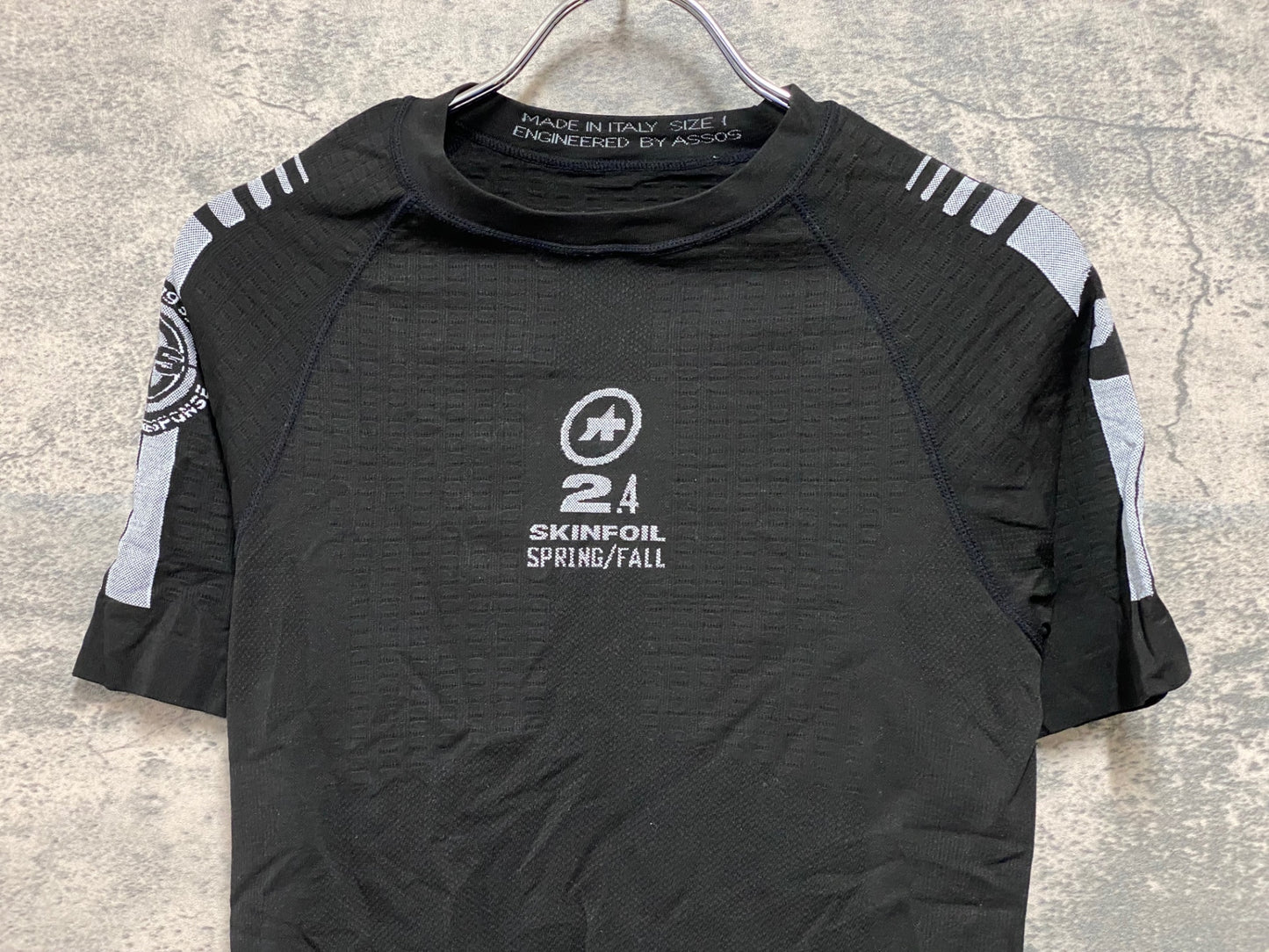 JB288 アソス assos SKINFOIL 2.4 半袖 ベースレイヤー 黒 SIZE1 SPRING/FALL