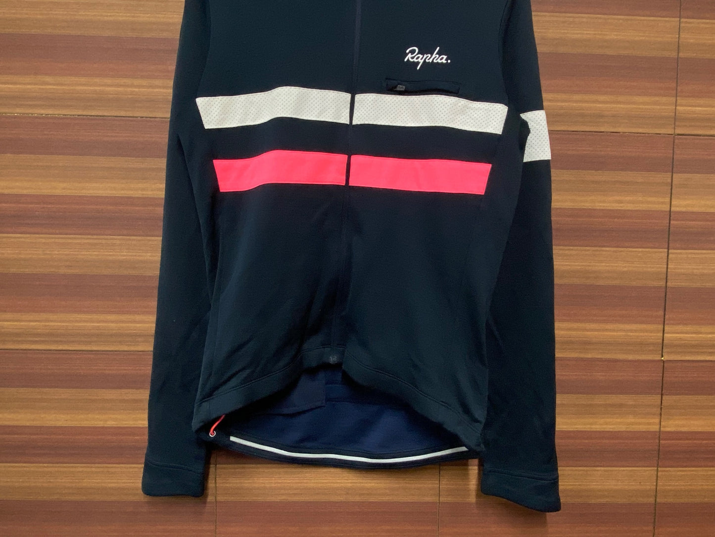 IJ997 ラファ Rapha BREVET LONG SLEEVE JERSEY 長袖 サイクルジャージ 濃紺 S