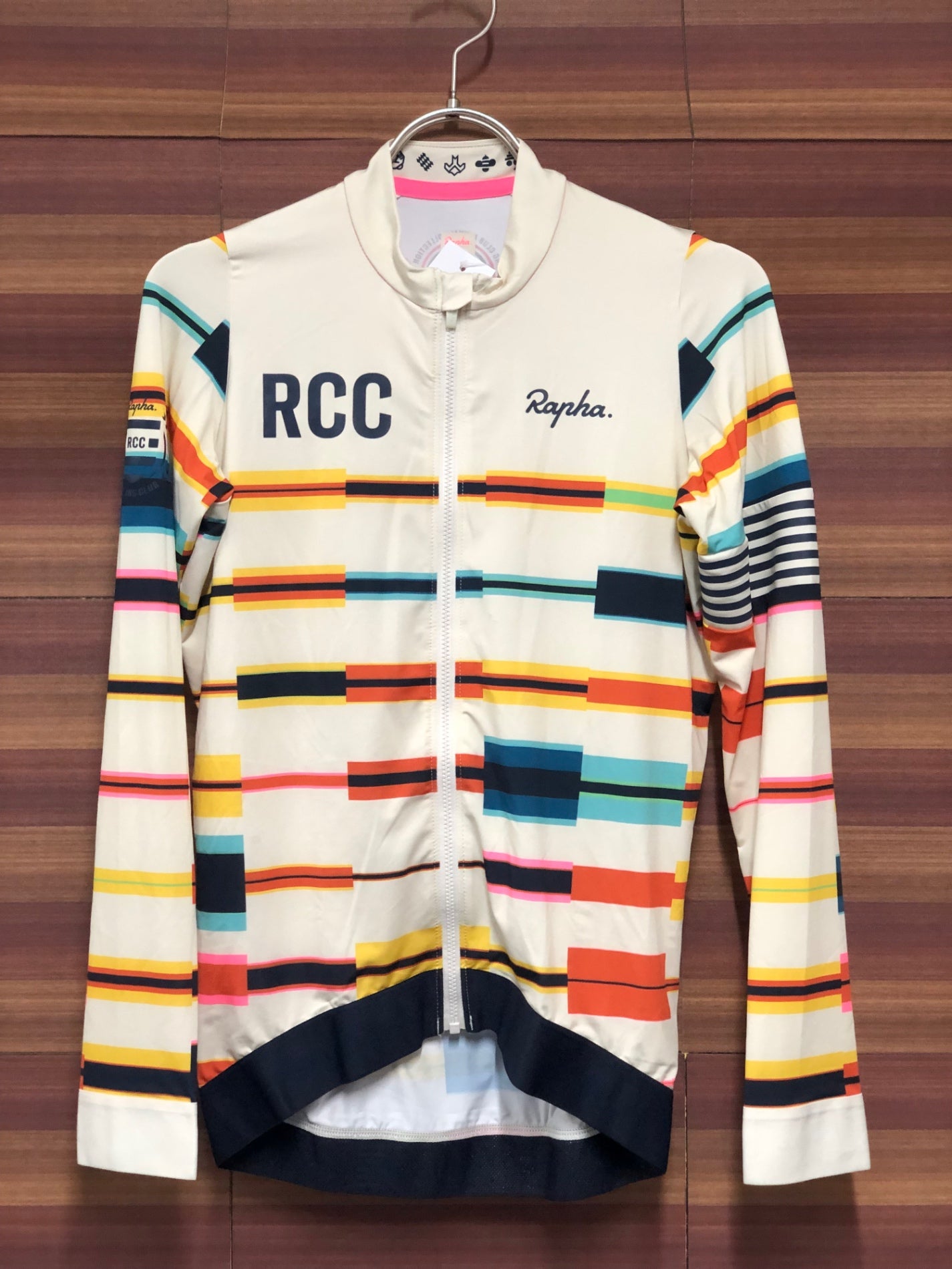IR921 ラファ Rapha RCC 2021 ANNUAL LS PT TRAINING JERSEY 長袖 サイクルジャージ 総柄 S