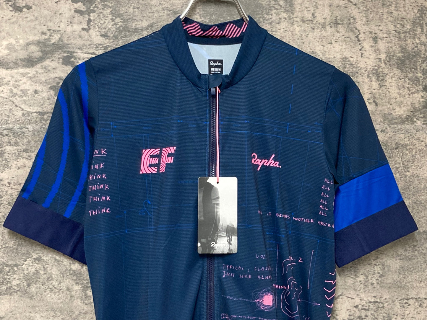 IX939 ラファ Rapha EF EDUCATION FIRST PRO TEAM TRAINING JERSEY 半袖サイクルジャージ 紺 M