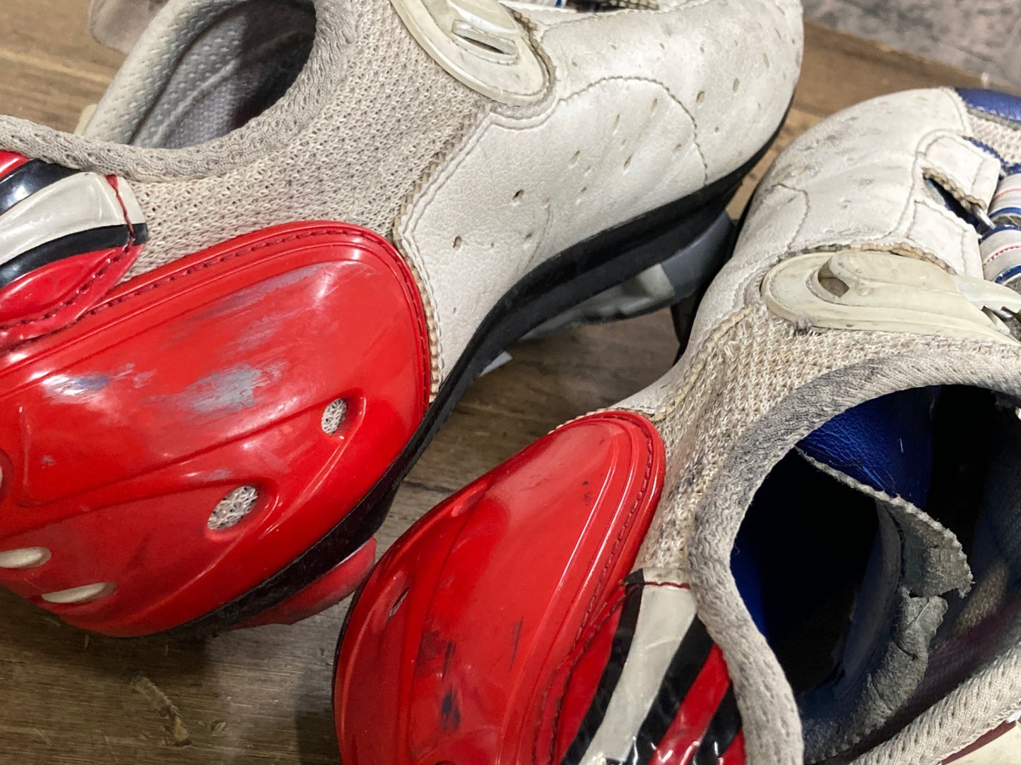 IY969 シディ SIDI Five Fit ビンディングシューズ 白 青 EU42 SPD-SL