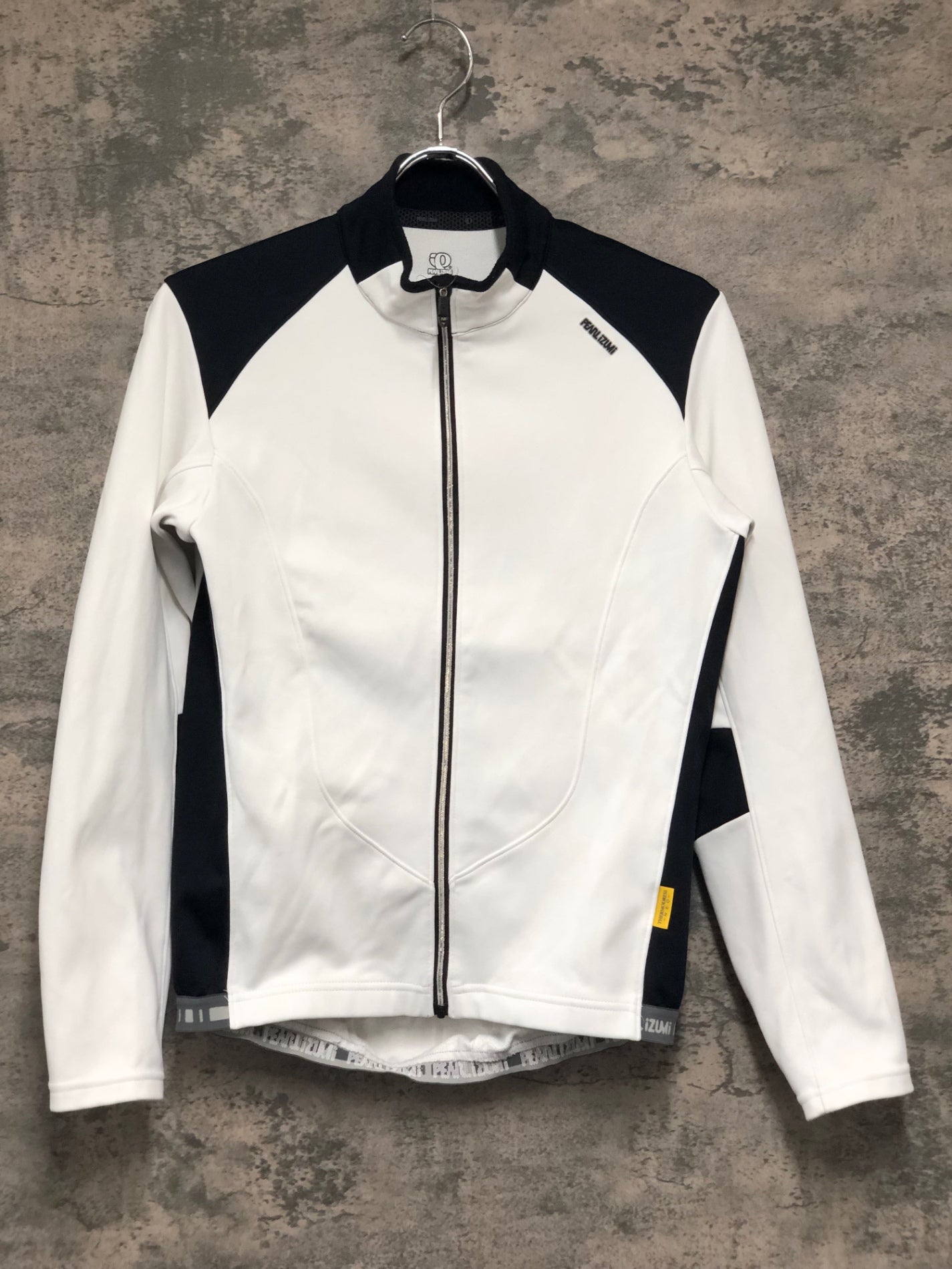 JC209 パールイズミ PEARL iZUMi 長袖 サイクルジャケット 白 黒 M 裏起毛