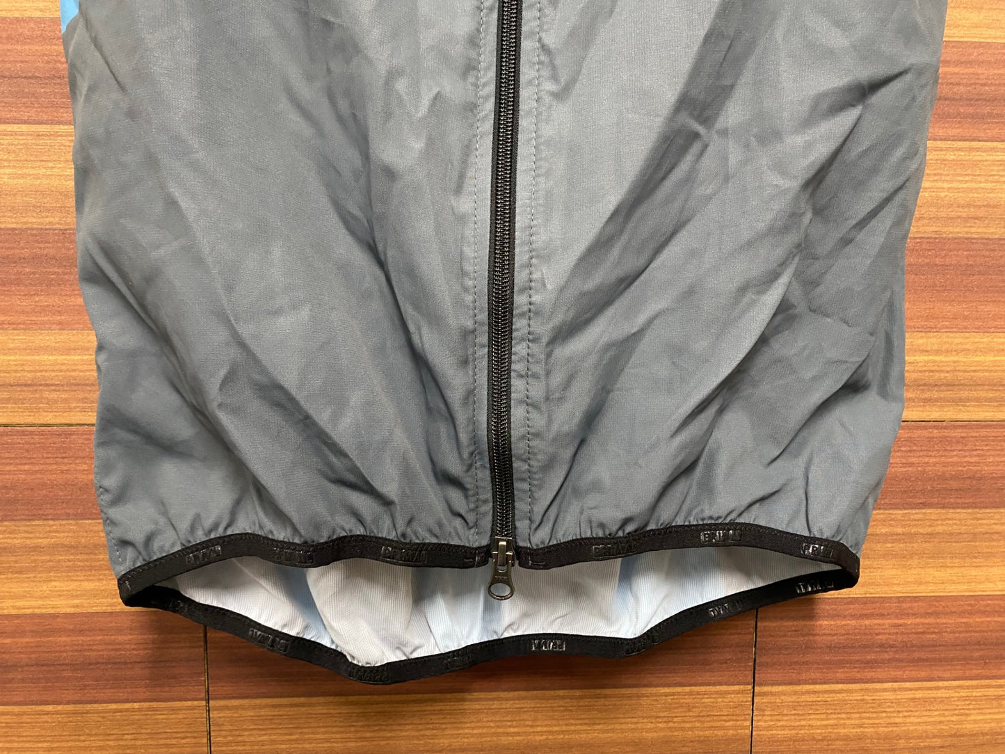 IU253 プライマル PRIMAL ジレ サイクルベスト 青 グレー S ダブルジップ