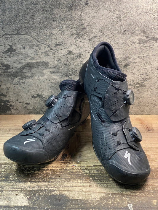IY085 スペシャライズド SPECIALIZED S-WORKS Ares ビンディングシューズ SPD-SL EU42 黒 ※ソールの傷多め