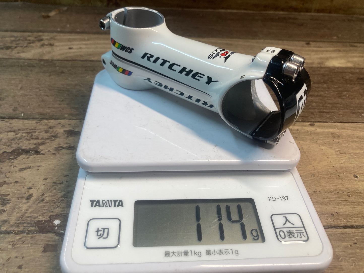 IH019 リッチー RITCHEY WCS 4AXIS アルミ ステム 90mm OS Φ31.8mm 白