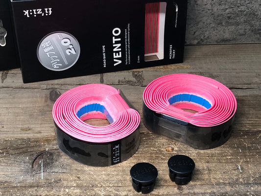 IS914 フィジーク fizik VENTO バーテープ 黒 ピンク 2.0mm