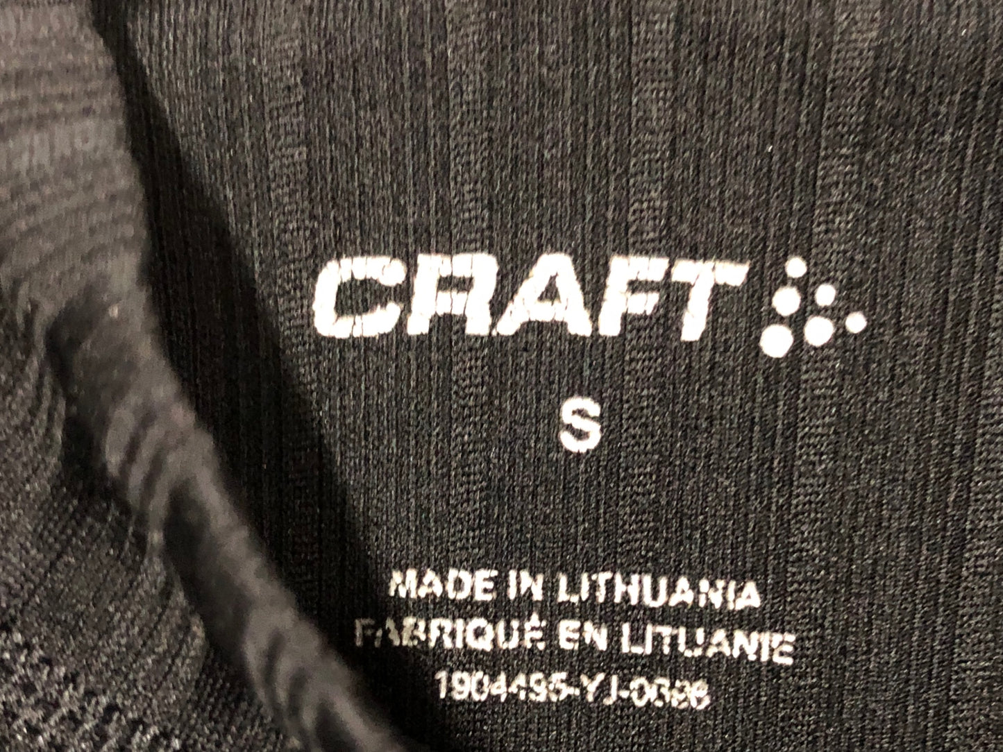 IT074 クラフト CRAFT 長袖 ベースレイヤー 黒 黄緑 S