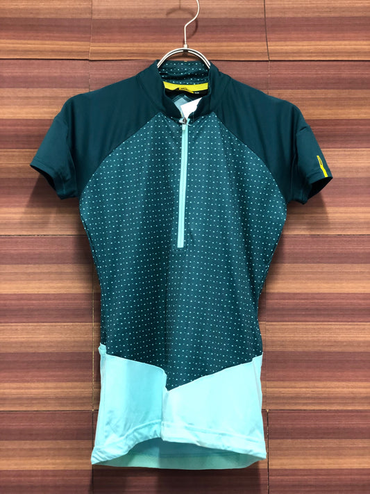 IR902 マヴィック MAVIC 半袖 ハーフジップ サイクルジャージ 緑 S