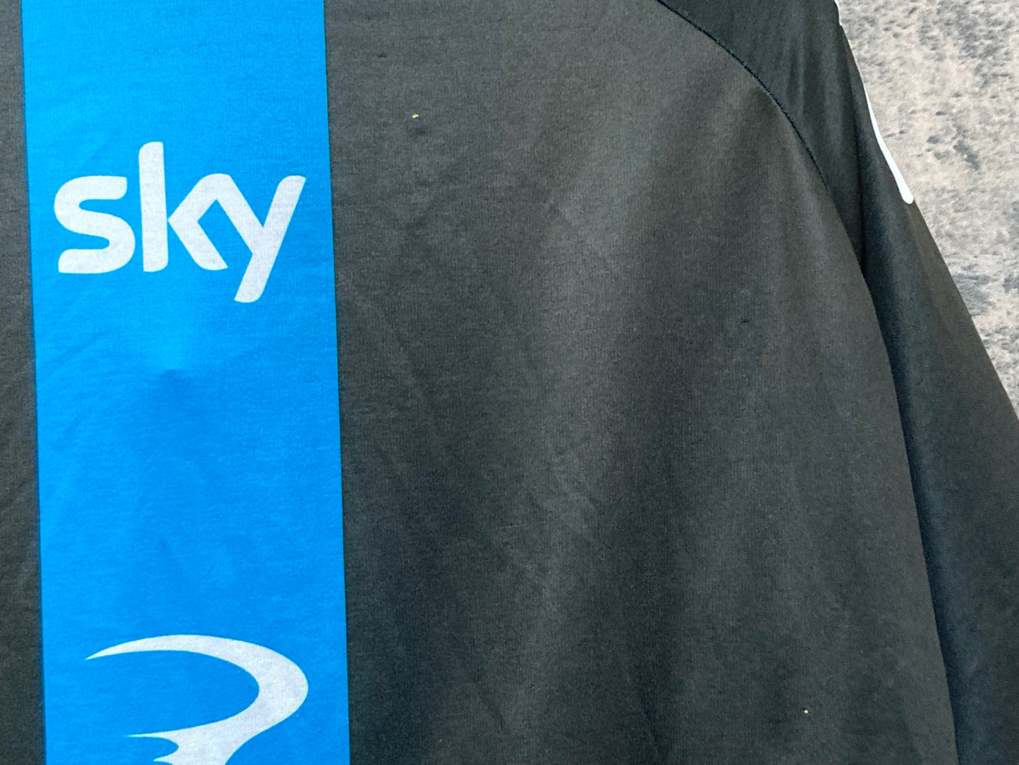 IW744 ラファ Rapha MEN'S PRO TEAM JERSEY 半袖 サイクルジャージ 黒 水色 M TEAM sky ※擦れ、よれ