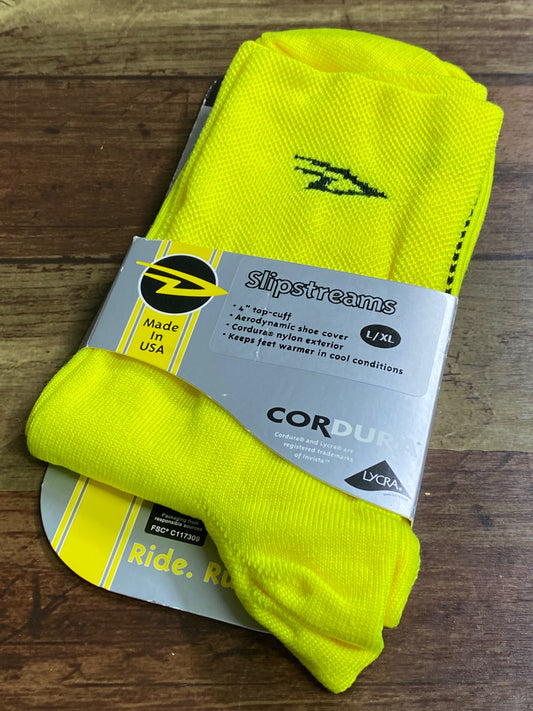 IZ045 デフィート DEFEET Slipstreams シューズカバー 黄 L/XL