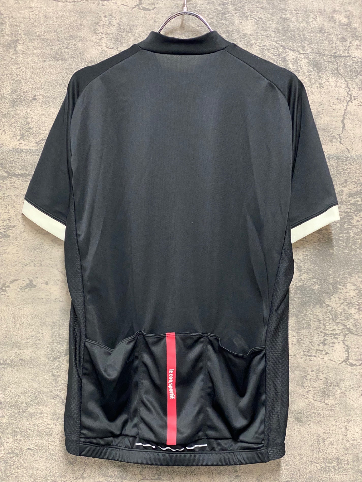 JC104 ルコックスポルティフ le coq sportif 半袖 サイクルジャージ 黒 O