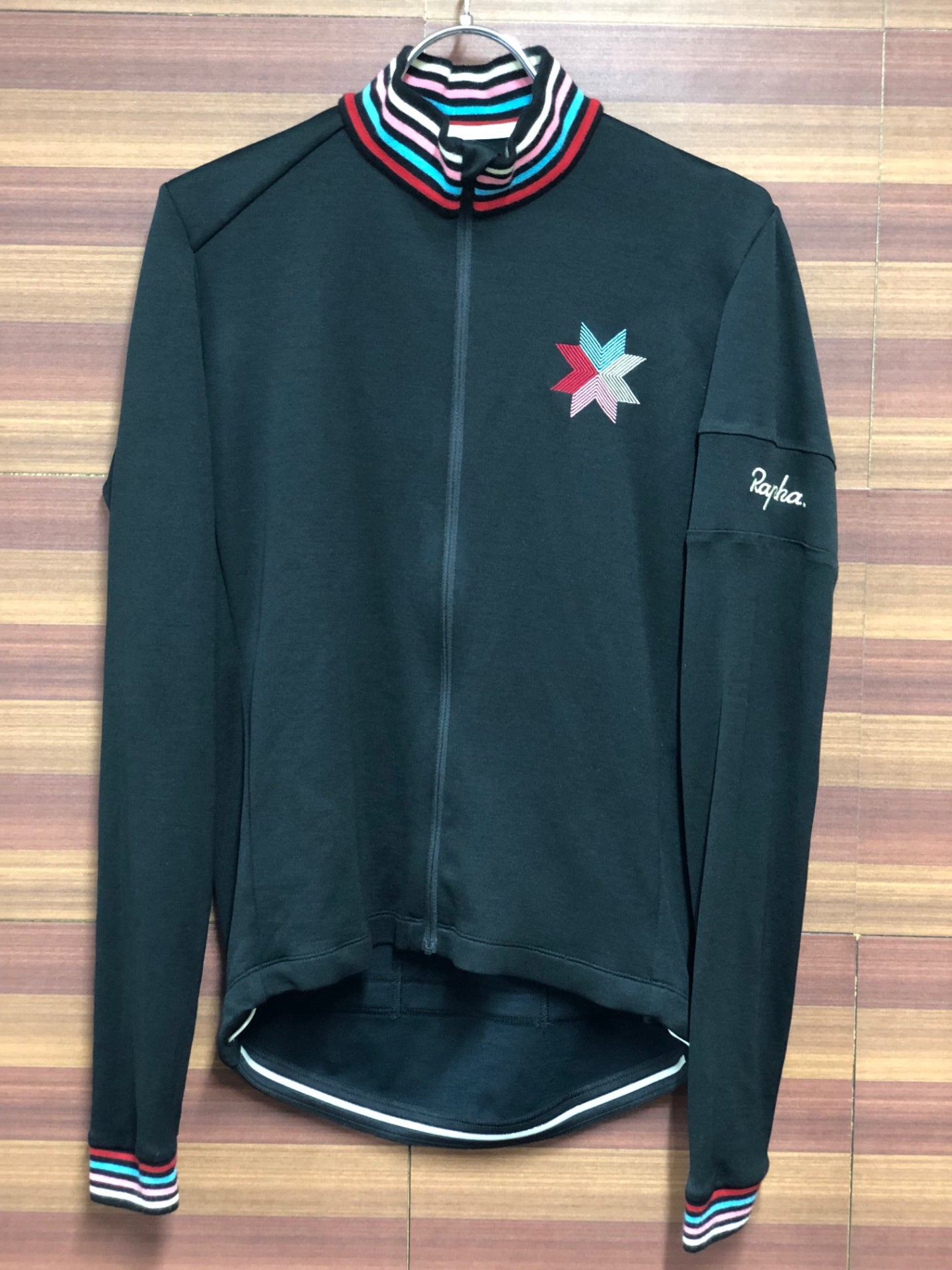 IJ598 ラファ Rapha CROSS 18 CLASSIC LS JERSEY 長袖 サイクルジャージ 黒 S