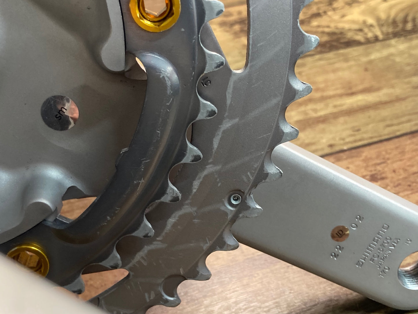 GP450 シマノ SHIMANO 105 FC-5700 クランクセット 170mm 52/39T シルバー 社外ボルト