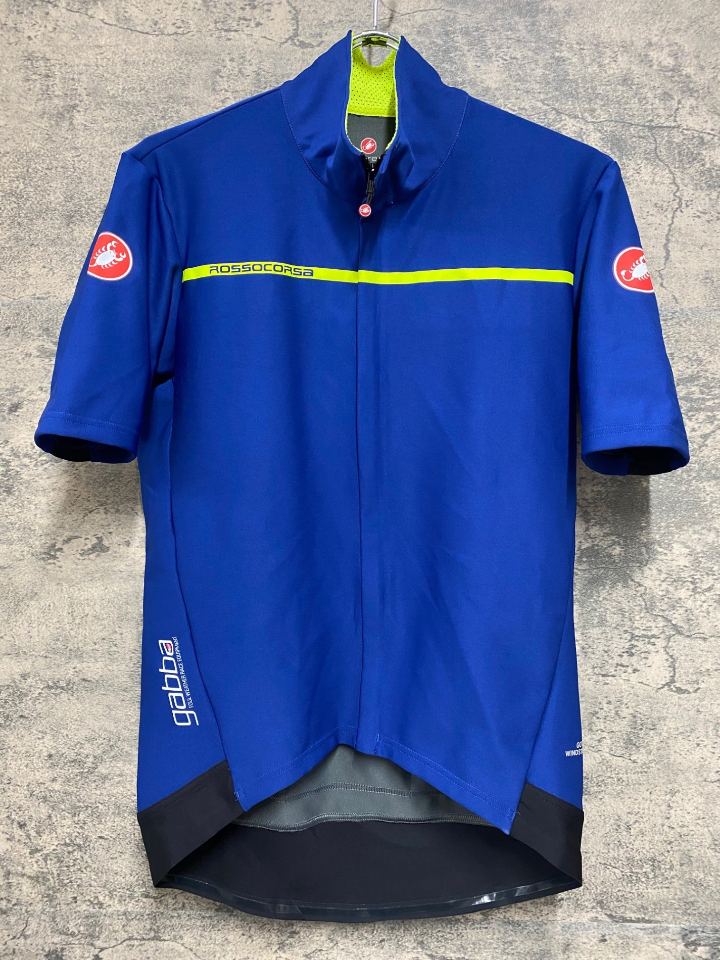 JB724 カステリ CASTELLI ロッドコルサ ROSSO CORSA 半袖 サイクルジャケット GORE 青 XL