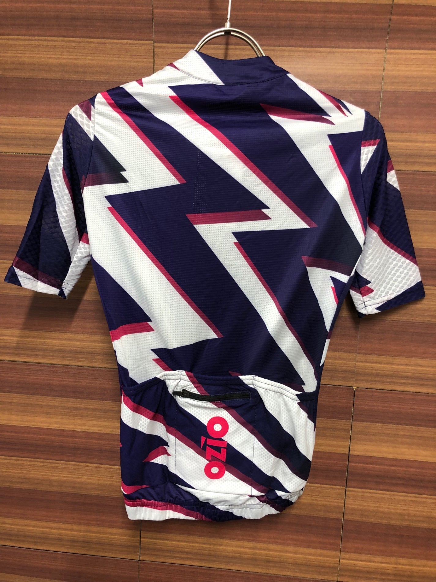 IR070 OZIO 半袖 サイクルジャージ 紫 白 レディース S