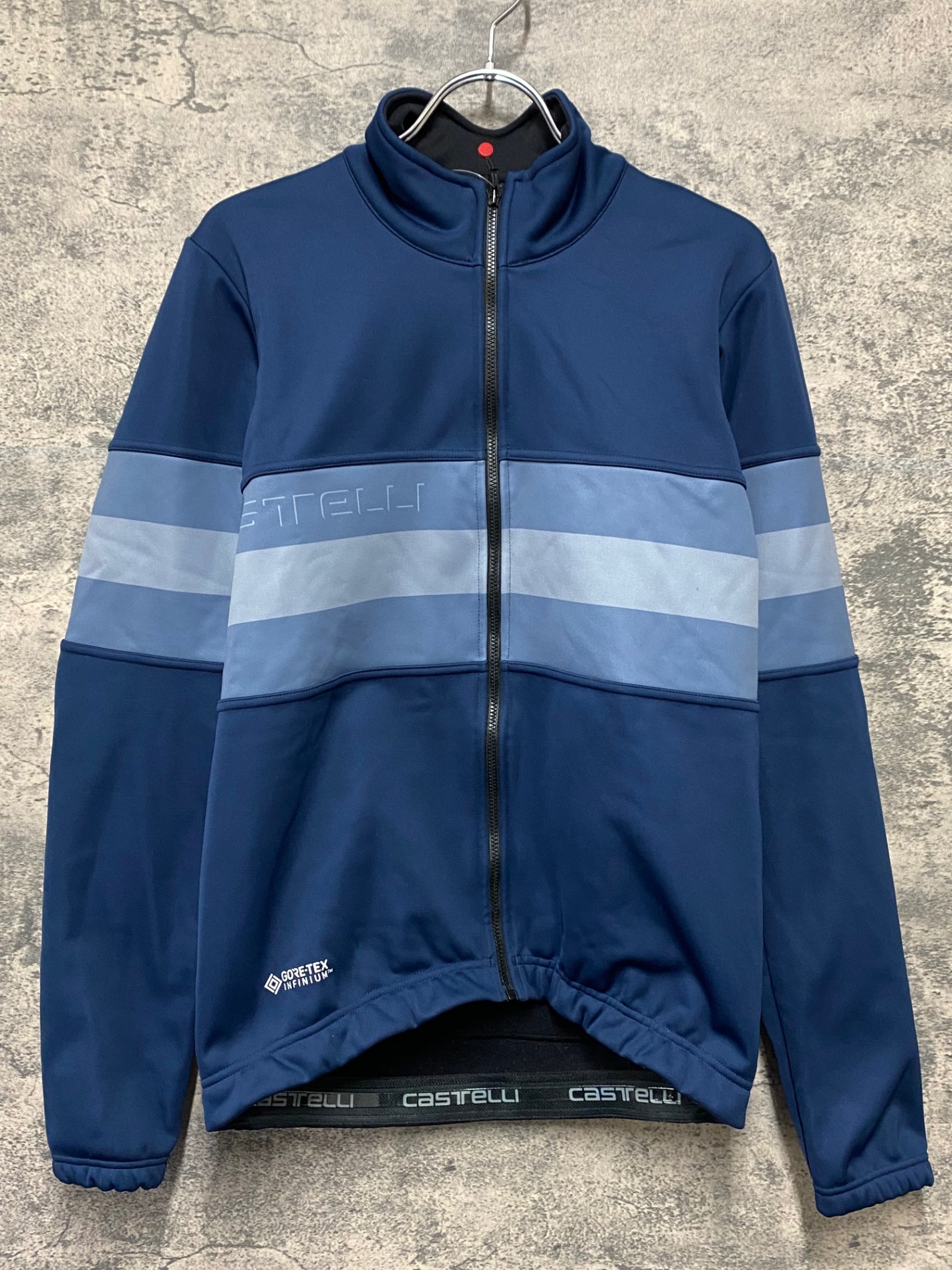 IW803 カステリ CASTELLI 長袖 サイクルジャケット 紺 M 裏起毛 GORE-TEX INFINIUM