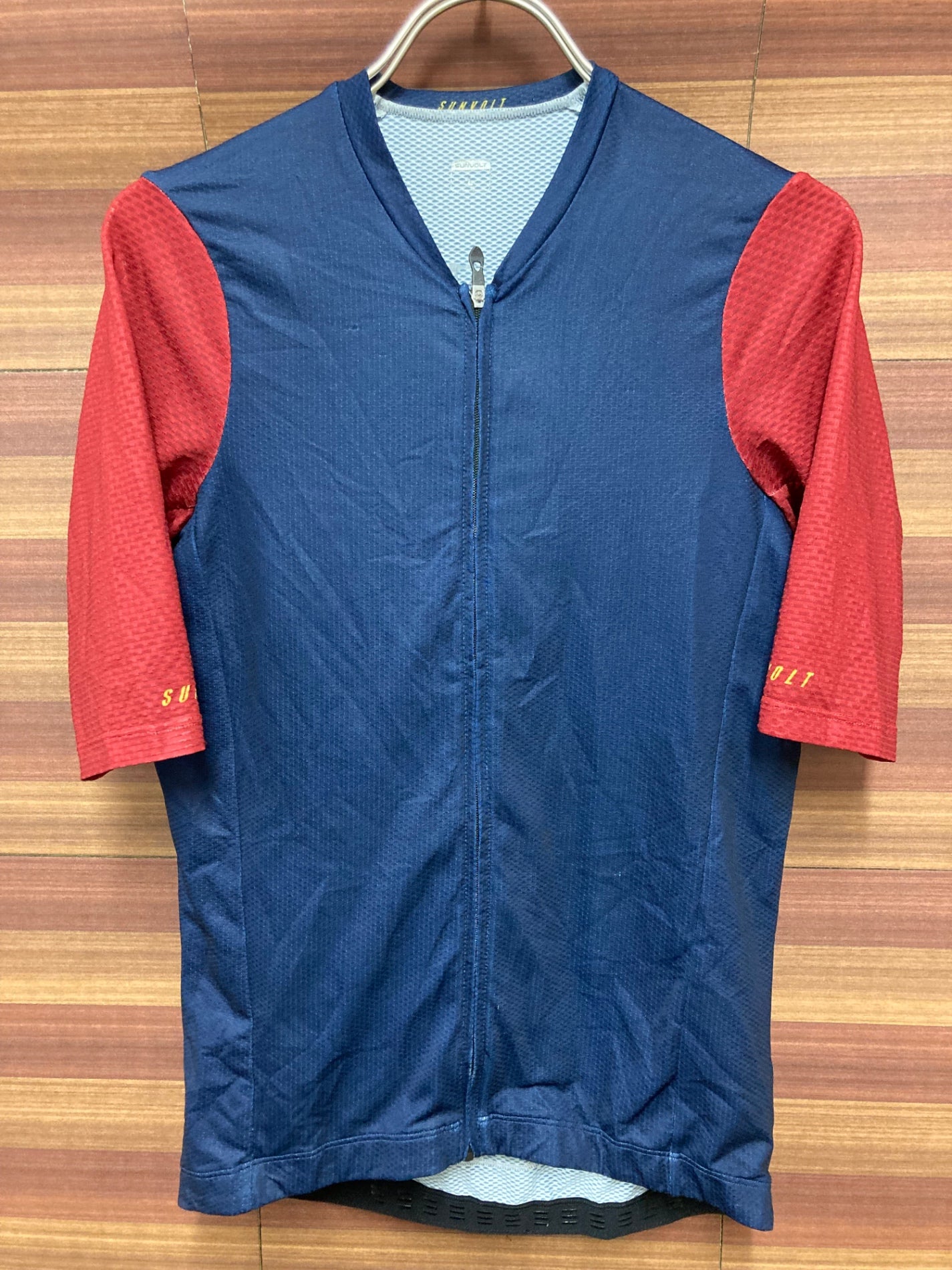 IW224 サンボルト SUNVOLT 半袖 サイクルジャージ ネイビー 赤 L