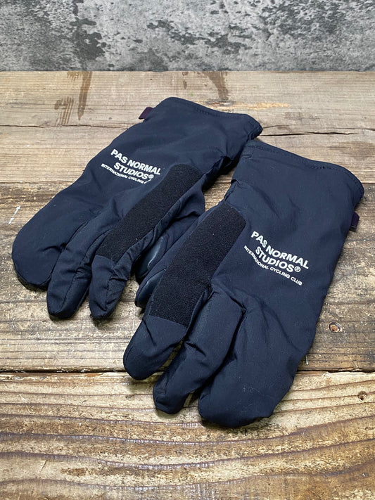 IU953 パスノーマルスタジオ PAS NORMAL STUDIOS Logo Deep Winter Lobster Gloves ウインターグローブ 黒 S 裏起毛