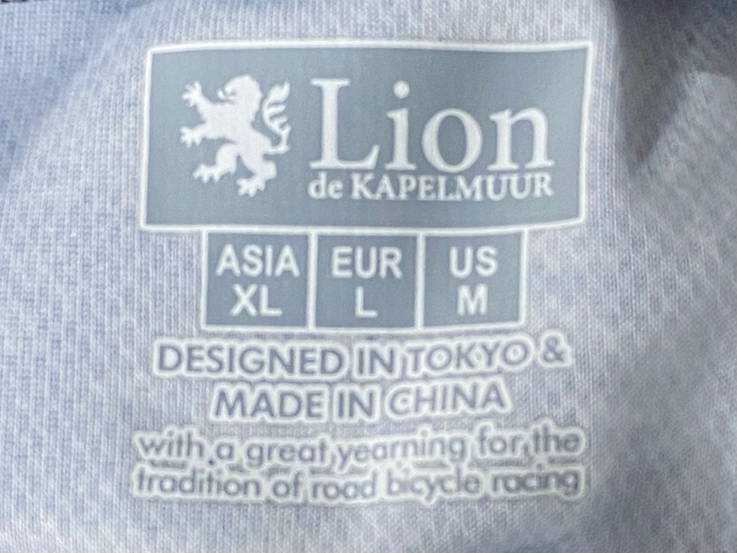 IN600 リオンドカペルミュール Lion de KAPELMUUR 半袖 サイクルジャージ 紺 XL