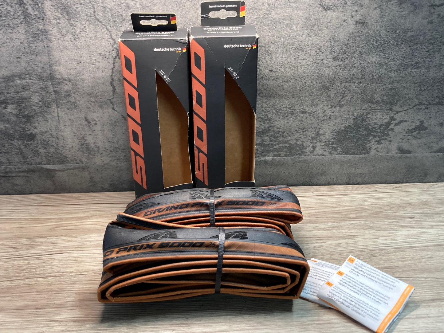 JC218 コンチネンタル Continental グランプリ GRAND PRIX 5000 タイヤ 700x25c 黒/茶 2本セット 未使用