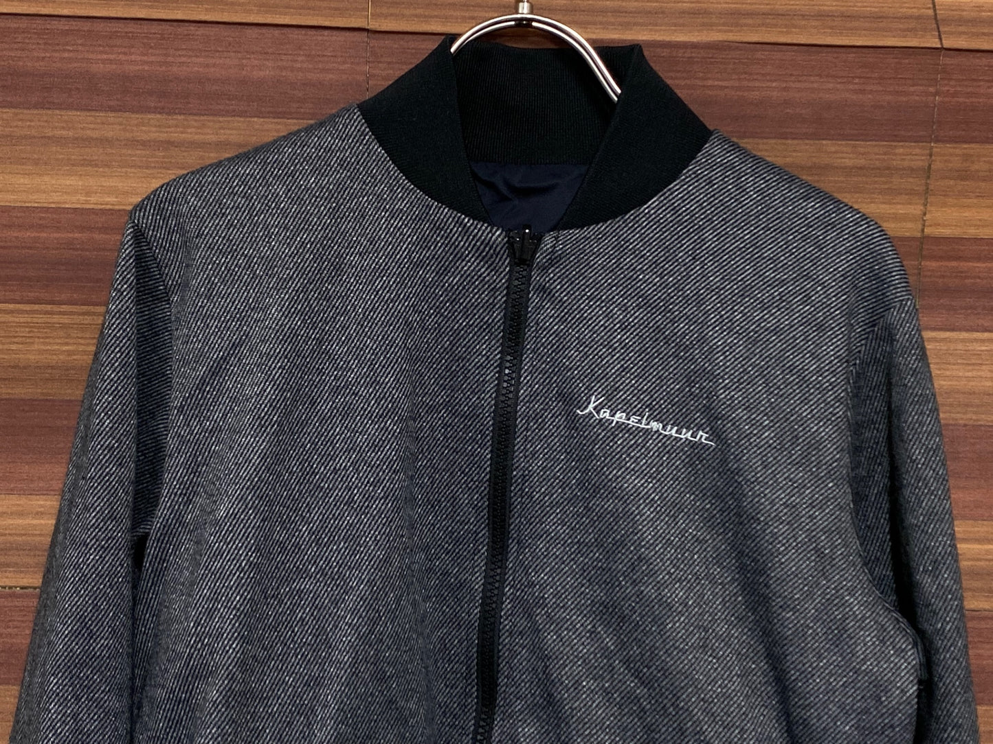 IQ677 カペルミュール KAPELMUUR 長袖 サイクルジャケット グレー S ツイード リバーシブル