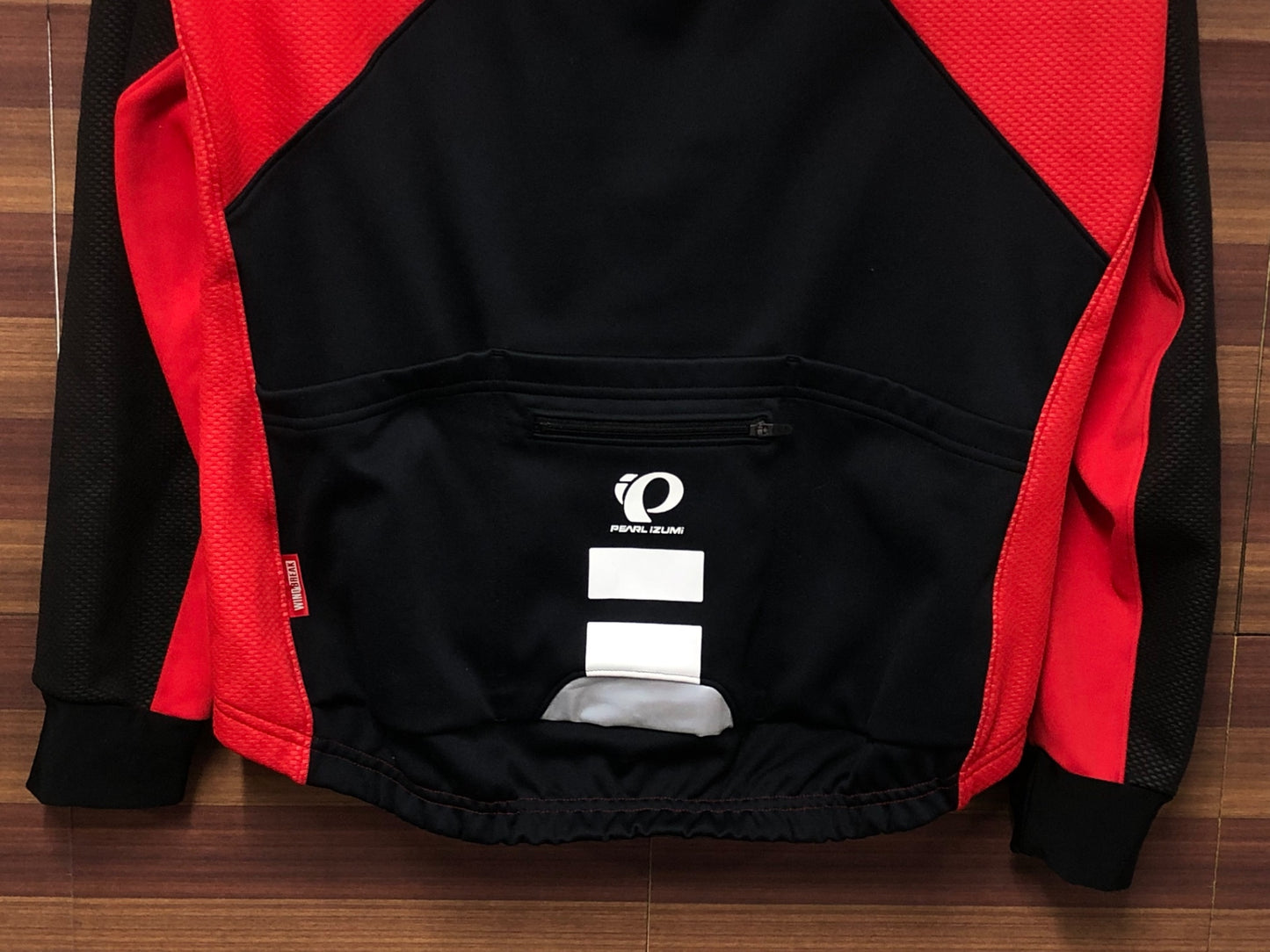 IS837 パールイズミ PEARLiZUMi WINDBRAKE 裏起毛 サイクルジャケット 赤黒 L