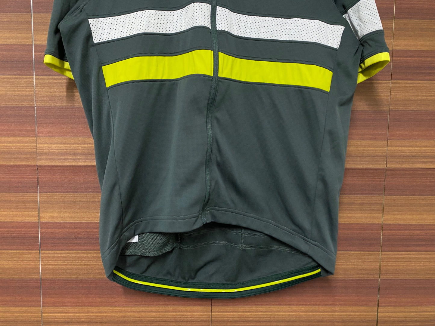 IN857 ラファ Rapha MEN'S LIGHTWEIGHT BREVET JERSEY 半袖 サイクルジャージ グレー 黄緑 L