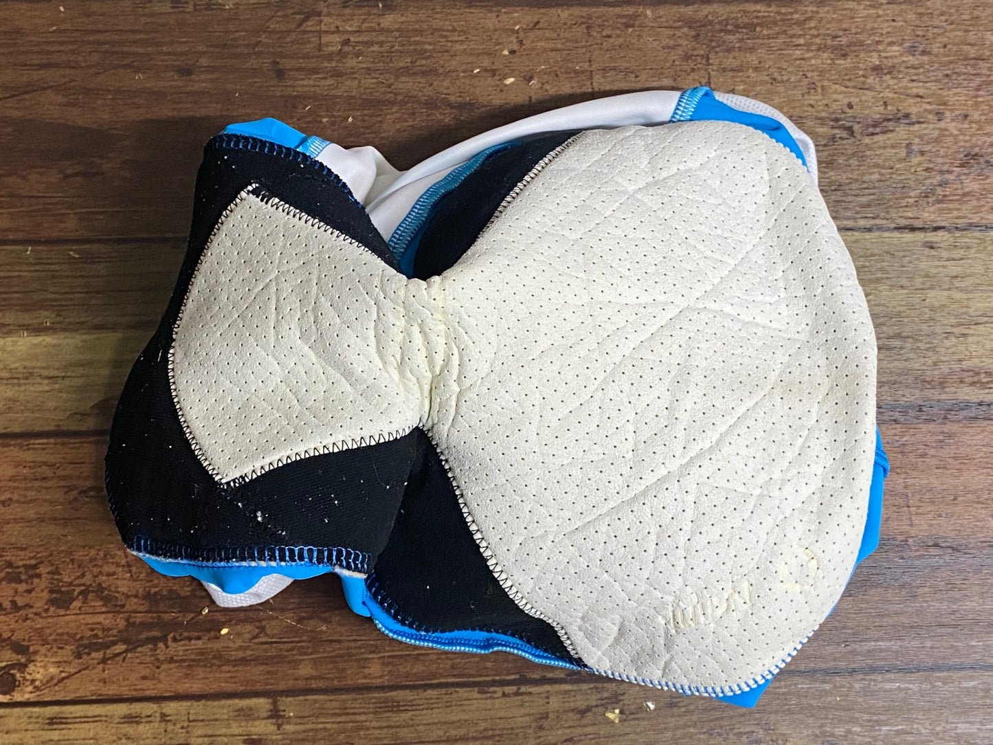 JB689 ビアンキ BIANCHI 半袖 サイクルジャージ ビブショーツ 上下セット 半袖 白/青 XL