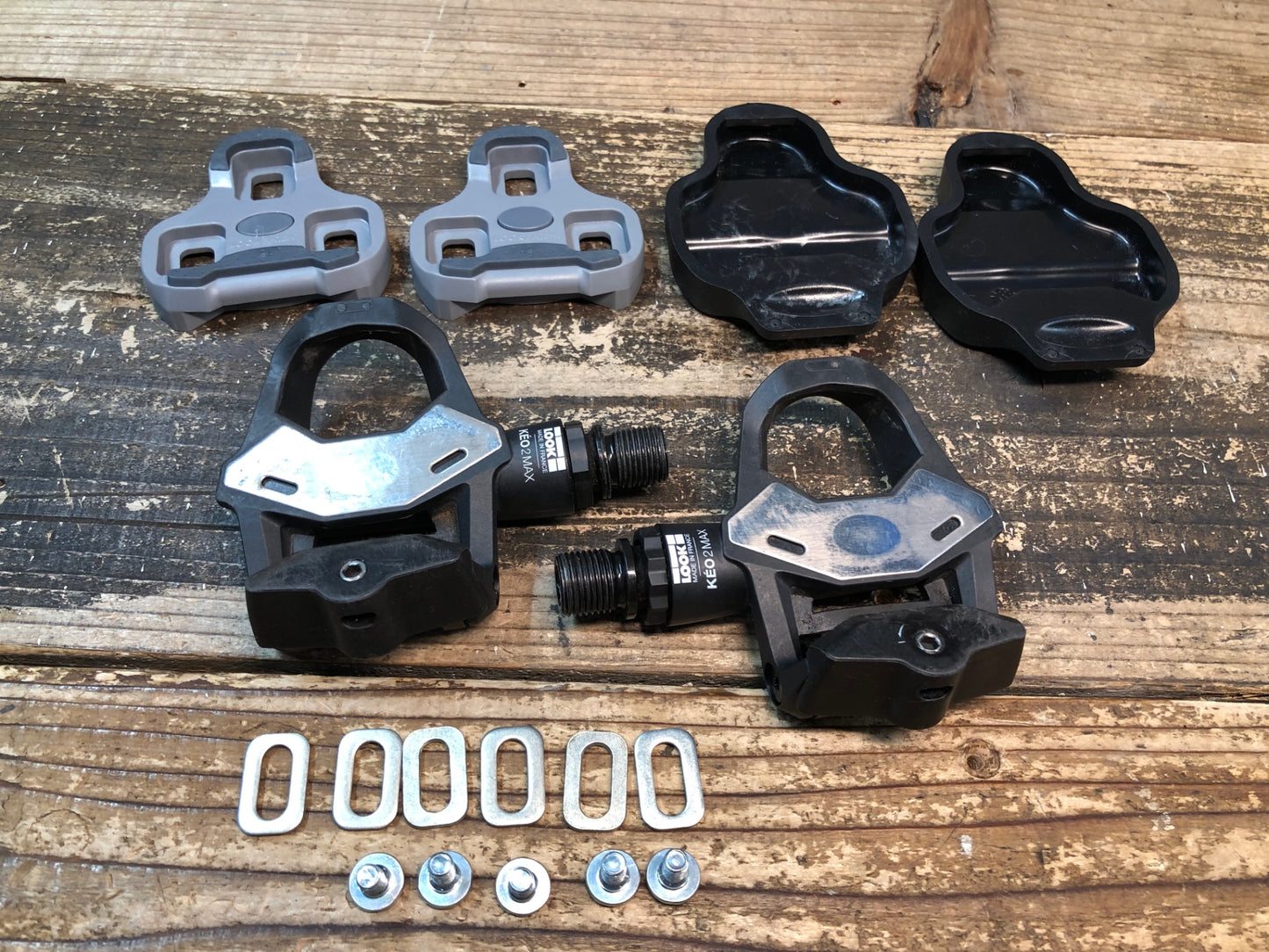 IZ479 ルック LOOK ケオ KEO 2 MAX ビンディングぺダル クロモリ クリート セット ※軸ガタ