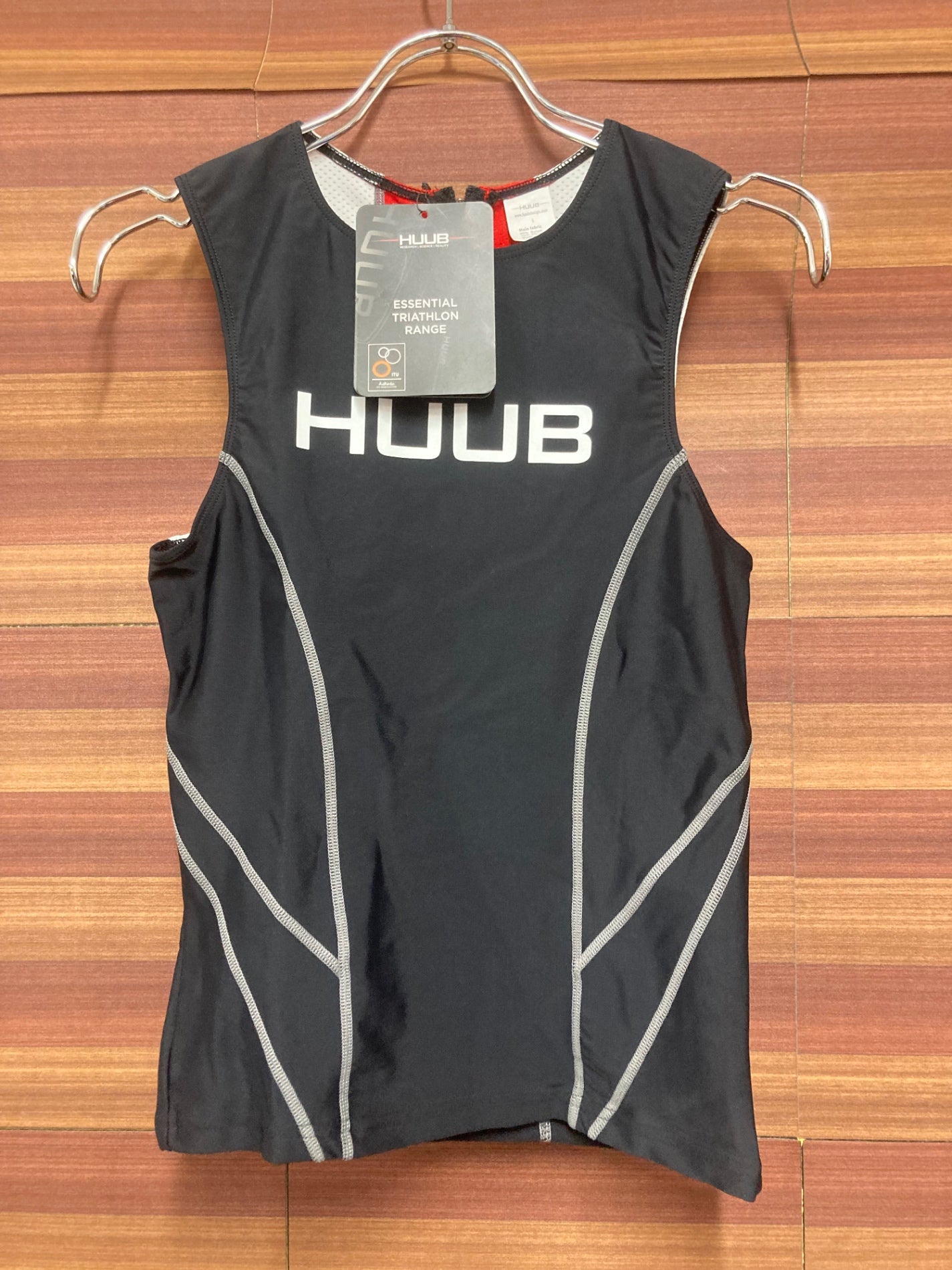 IQ192 フーブ HUUB ノースリーブ トライアスロンジャージ 黒 S リアジップ