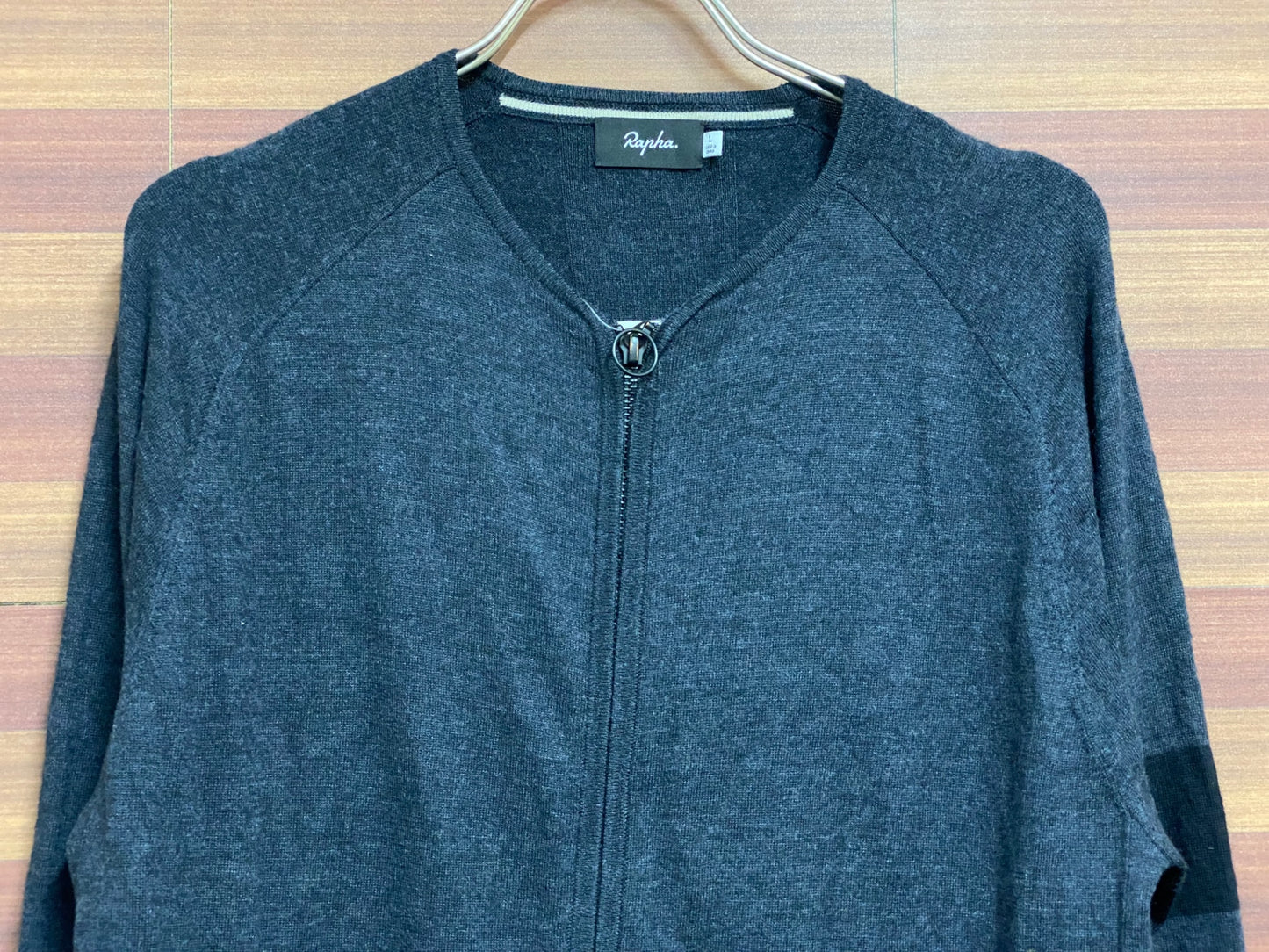 HV009 ラファ Rapha MERINO ZIP THROUGH 長袖 ニット 黒 L