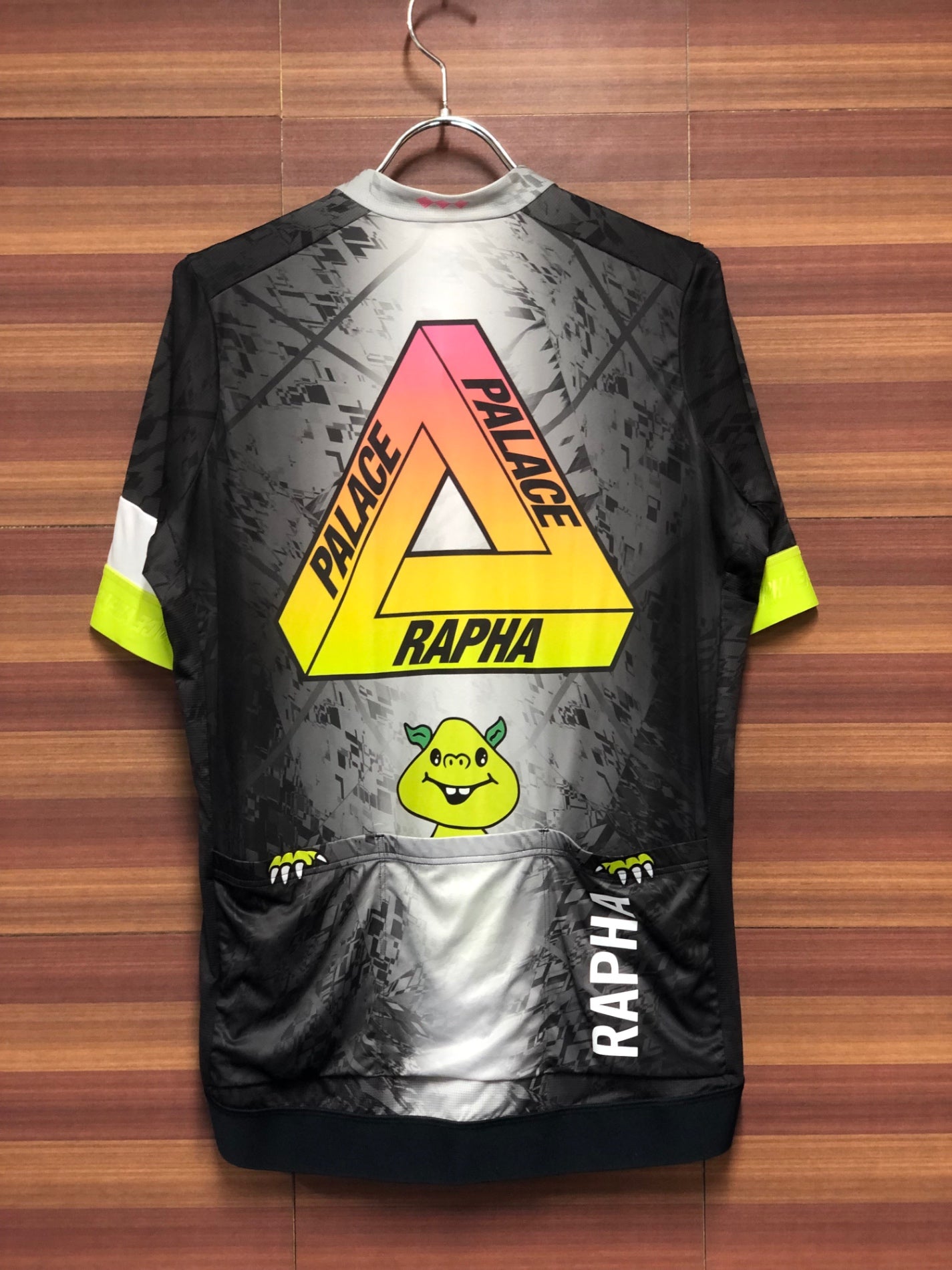 IK632 ラファ Rapha PRO TEAM TRAINING JERSEY 半袖 サイクルジャージ 黒 白 XL