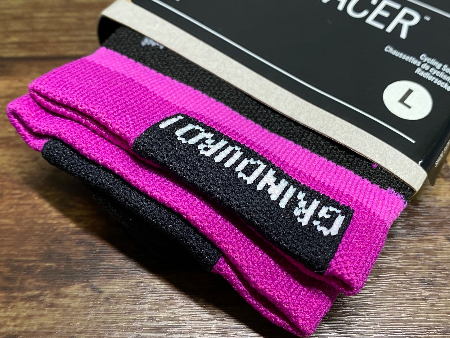 IO703 ジロ GIRO COMP RACER ソックス 黒 紫 L