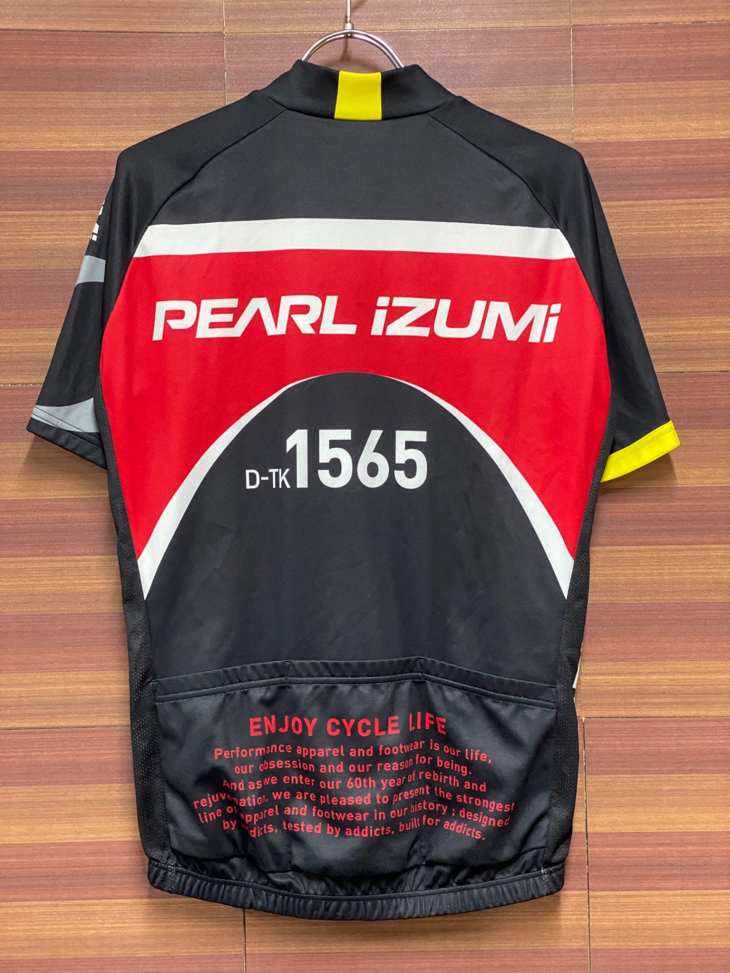 IK148 パールイズミ PEARL iZUMi 半袖サイクルジャージ 黒赤 L